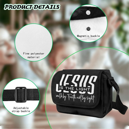 Jesus Is The Light Christian Kids Flap Crossbody Bag - ClaimedbyGodDesigns