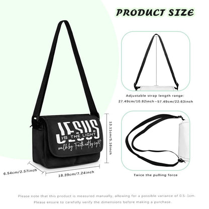 Jesus Is The Light Christian Kids Flap Crossbody Bag - ClaimedbyGodDesigns