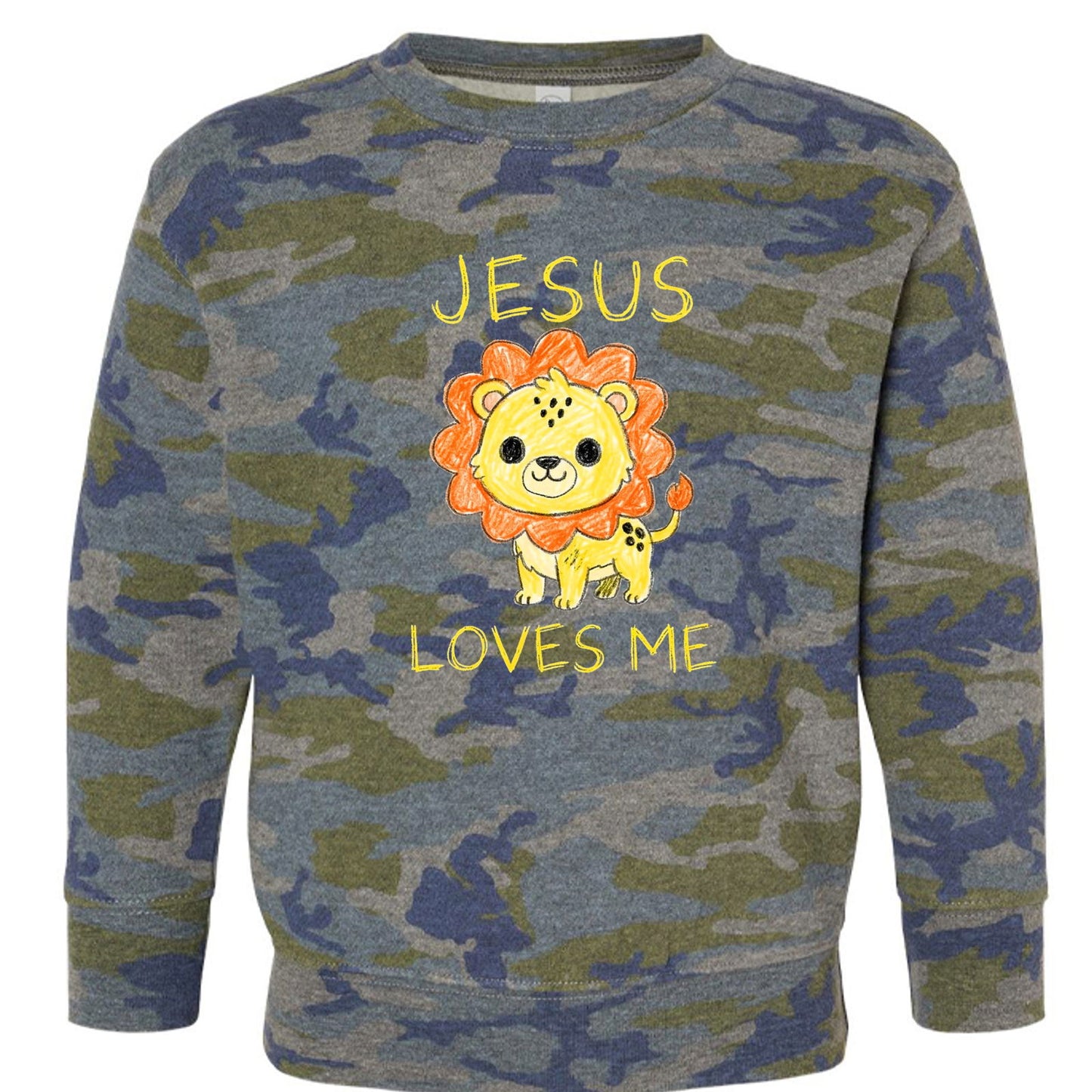 Jesus Loves Me Toddler Christian Pullover Sweatshirt - ClaimedbyGodDesigns