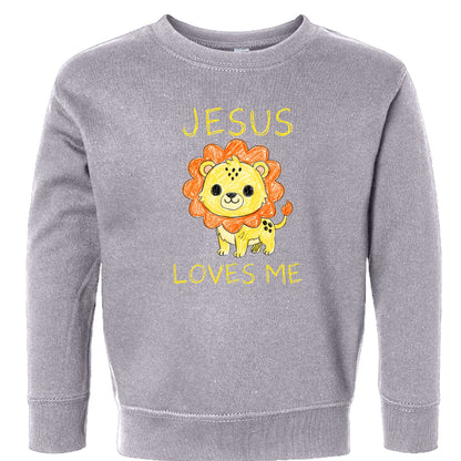 Jesus Loves Me Toddler Christian Pullover Sweatshirt - ClaimedbyGodDesigns