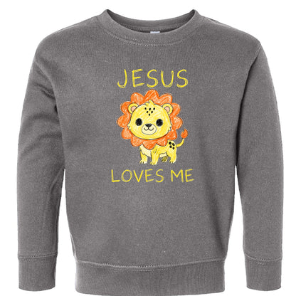 Jesus Loves Me Toddler Christian Pullover Sweatshirt - ClaimedbyGodDesigns
