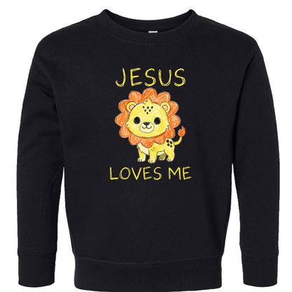 Jesus Loves Me Toddler Christian Pullover Sweatshirt - ClaimedbyGodDesigns