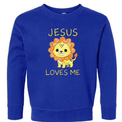 Jesus Loves Me Toddler Christian Pullover Sweatshirt - ClaimedbyGodDesigns
