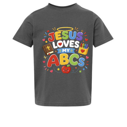 Jesus Loves My ABCs Toddler Christian T-shirt - ClaimedbyGodDesigns
