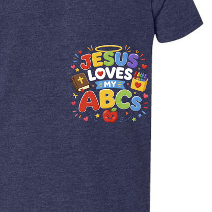 Jesus Loves My ABCs Toddler Christian T-shirt - ClaimedbyGodDesigns