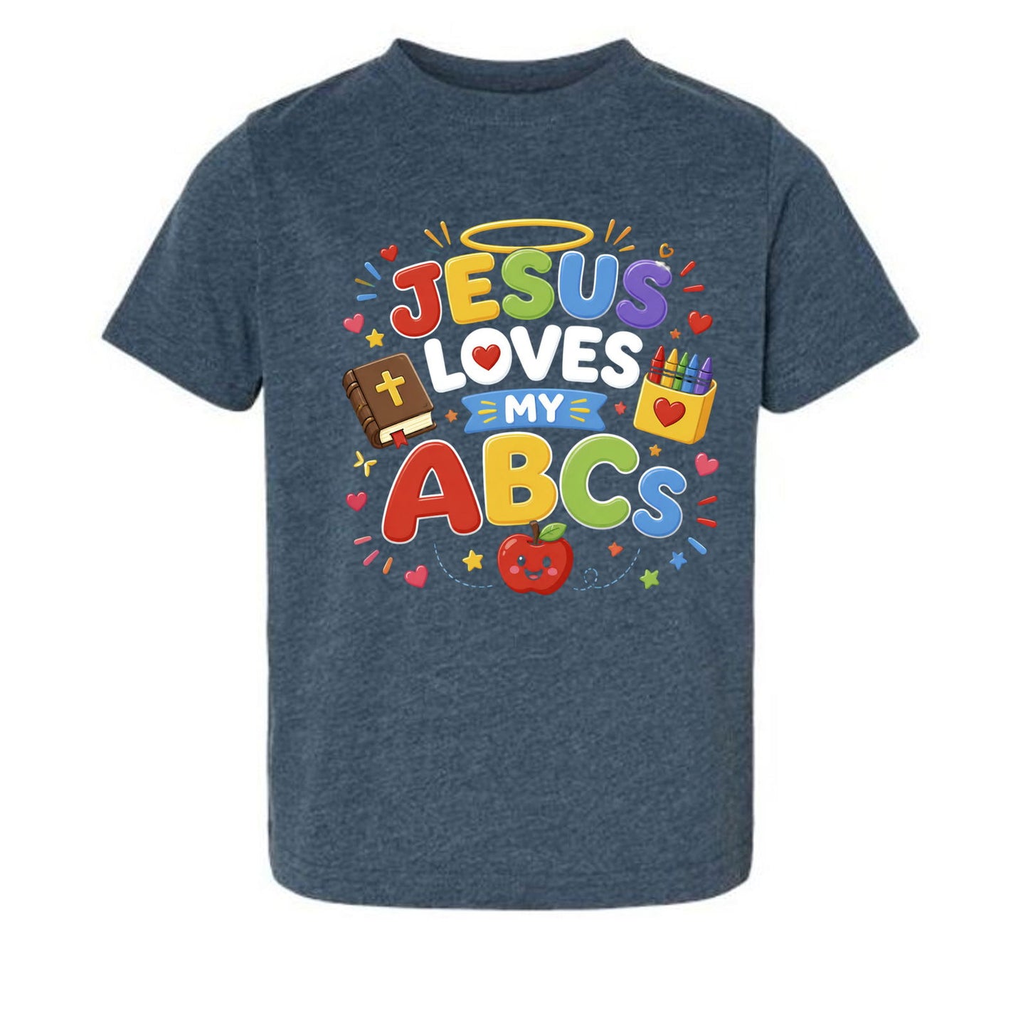 Jesus Loves My ABCs Toddler Christian T-shirt - ClaimedbyGodDesigns