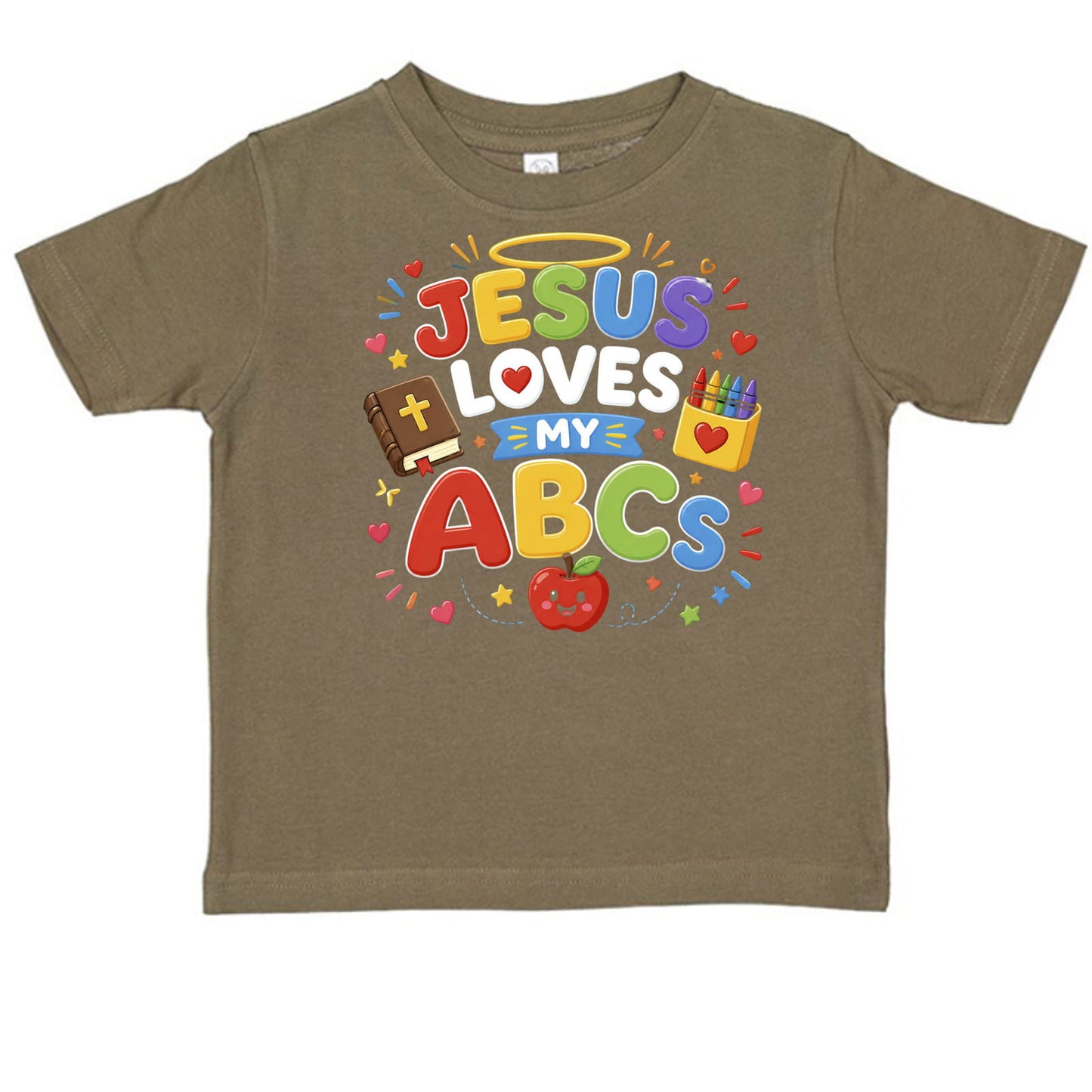 Jesus Loves My ABCs Toddler Christian T-shirt - ClaimedbyGodDesigns