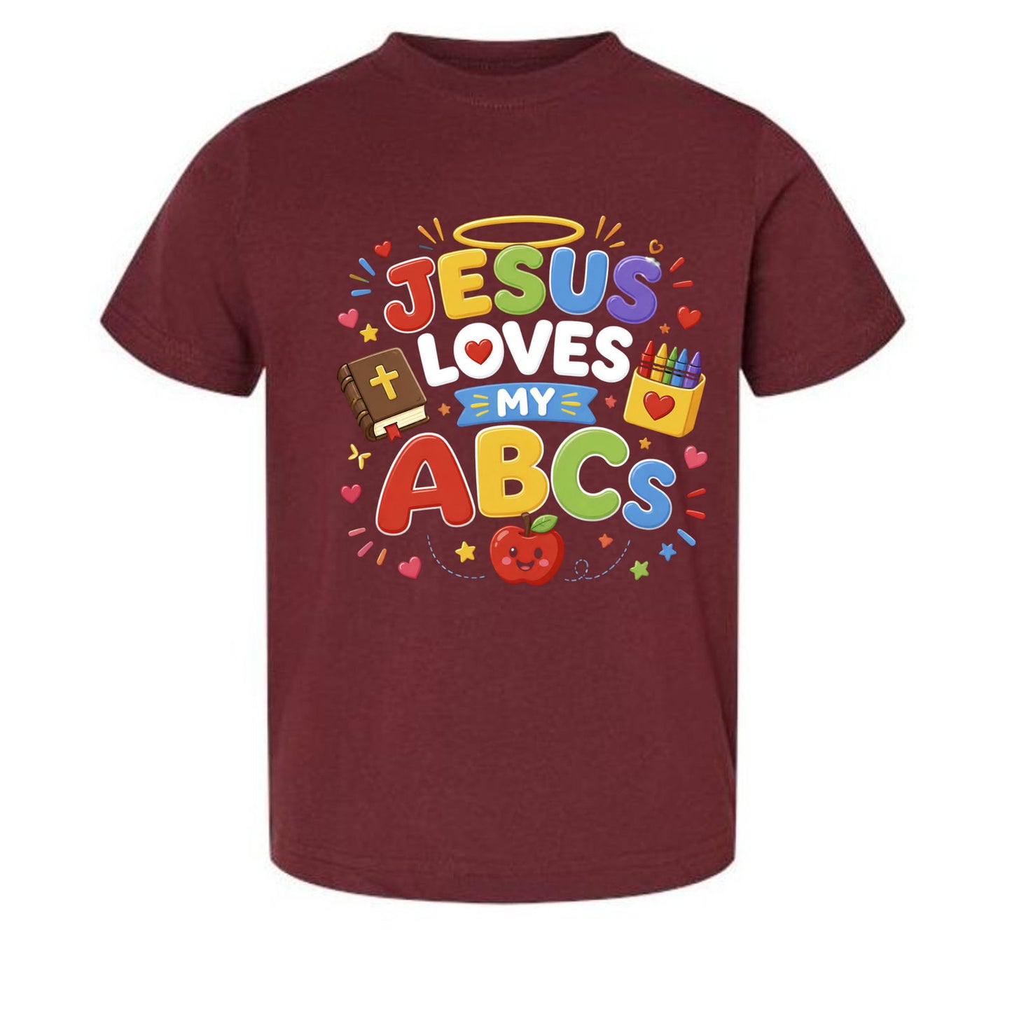 Jesus Loves My ABCs Toddler Christian T-shirt - ClaimedbyGodDesigns