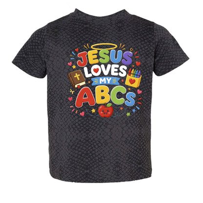 Jesus Loves My ABCs Toddler Christian T-shirt - ClaimedbyGodDesigns