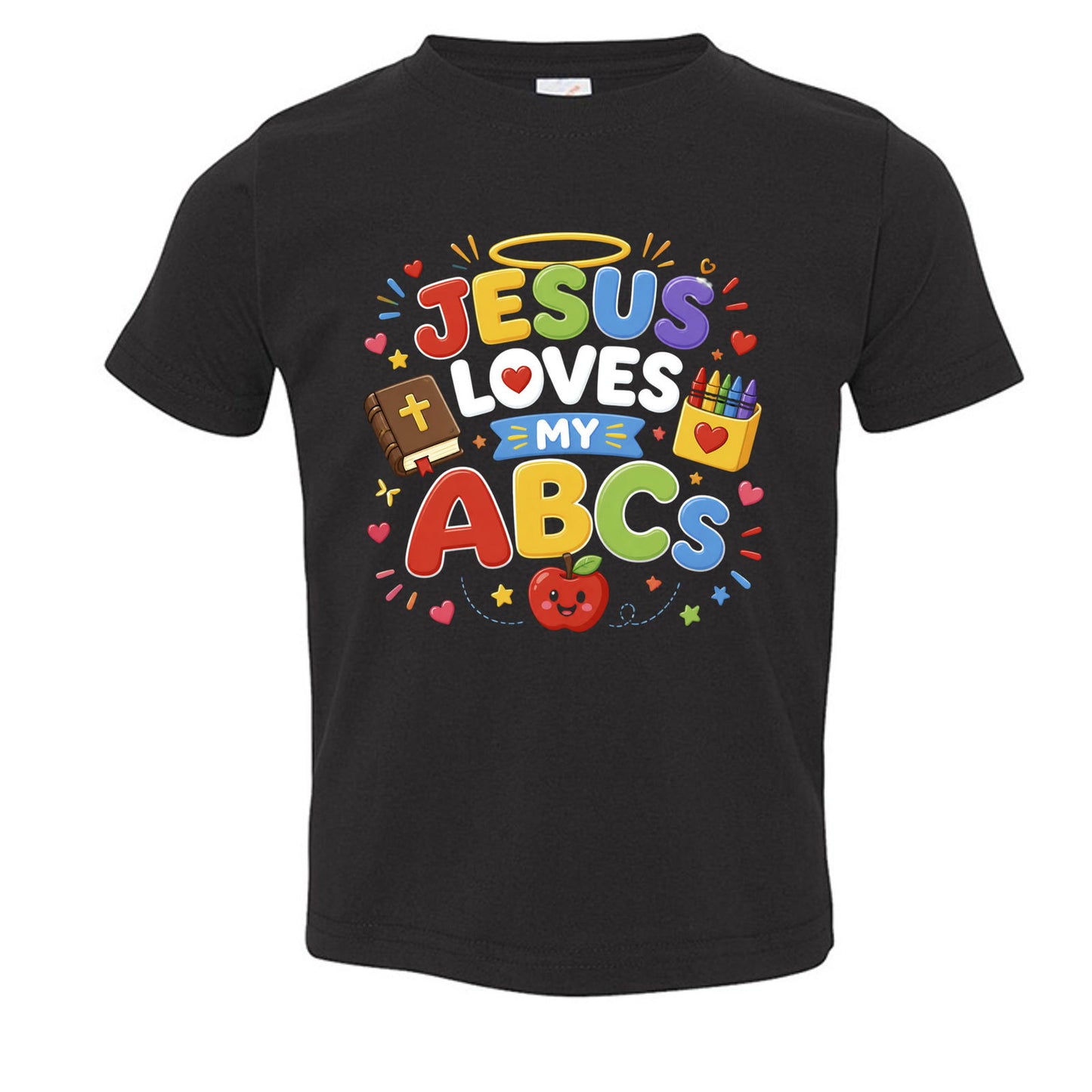 Jesus Loves My ABCs Toddler Christian T-shirt - ClaimedbyGodDesigns