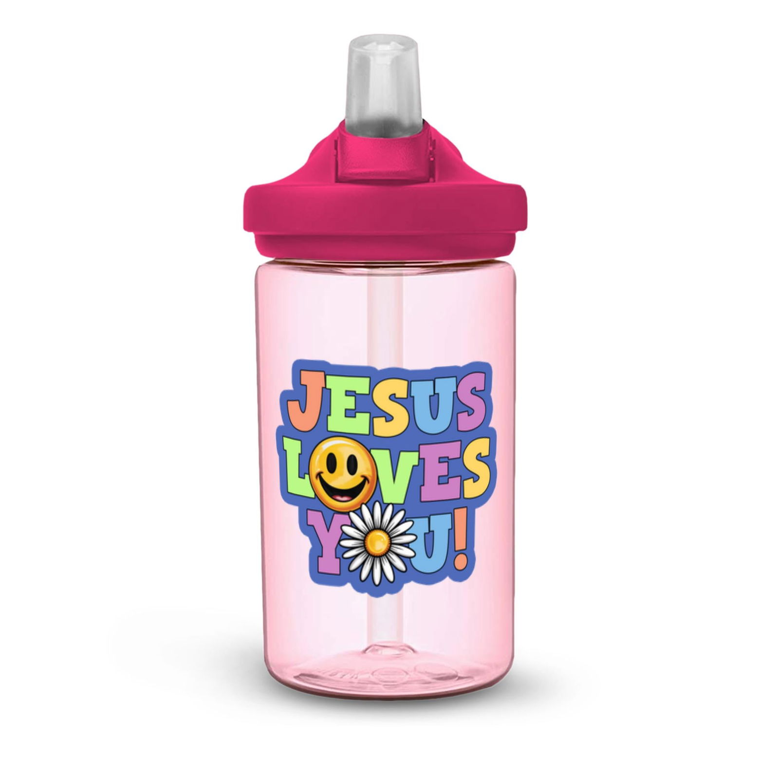 Jesus Loves You Christian Kids Water Bottle - ClaimedbyGodDesigns