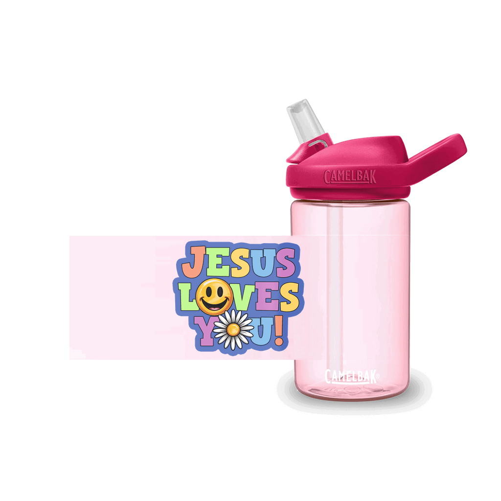 Jesus Loves You Christian Kids Water Bottle - ClaimedbyGodDesigns