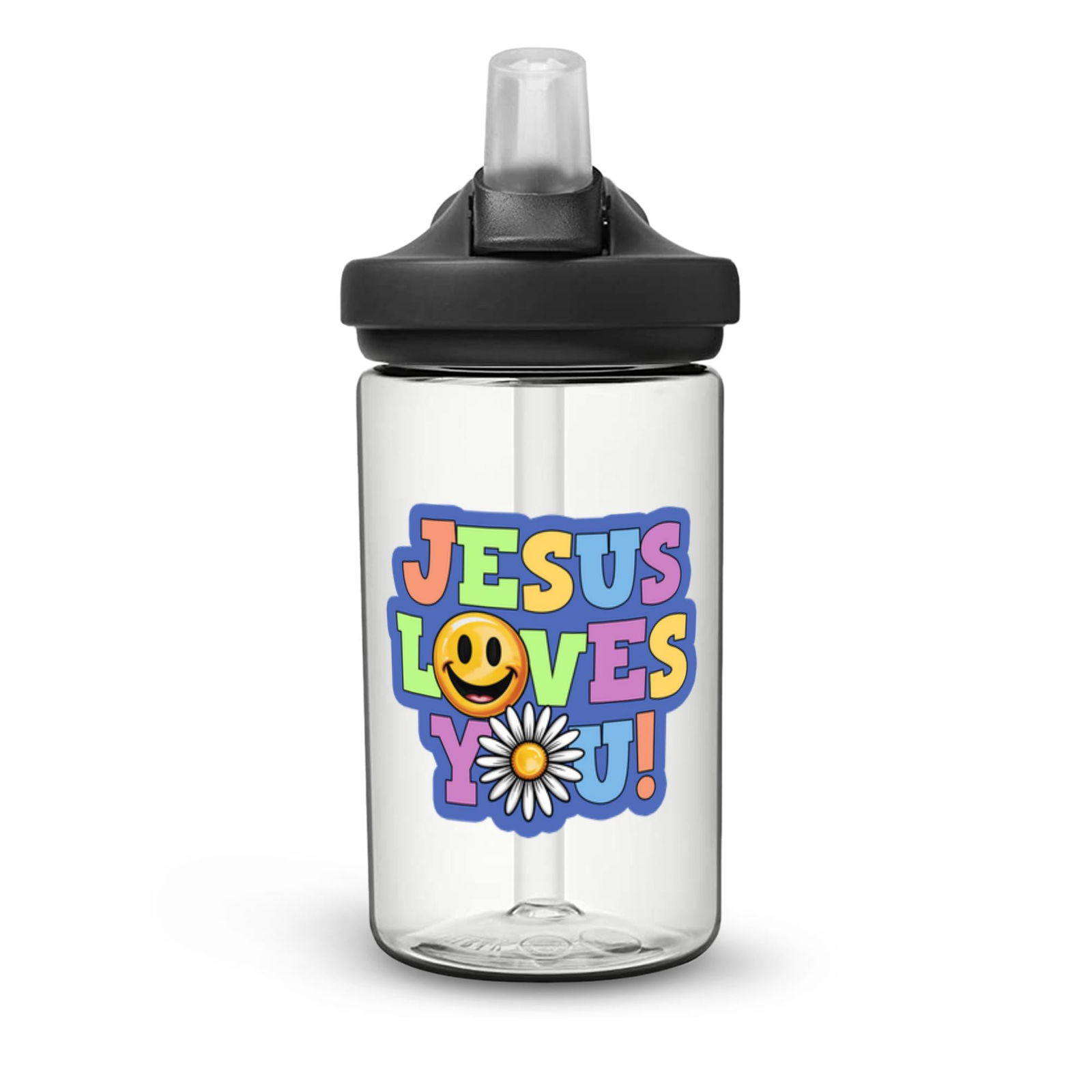 Jesus Loves You Christian Kids Water Bottle - ClaimedbyGodDesigns