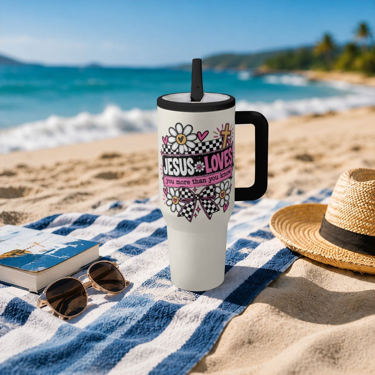 Jesus Loves You More Than You Know Christian 40oz Tumbler - ClaimedbyGodDesigns