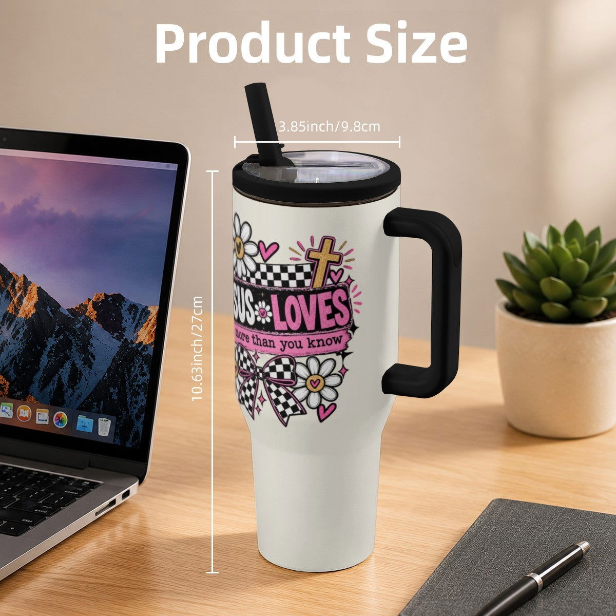 Jesus Loves You More Than You Know Christian 40oz Tumbler - ClaimedbyGodDesigns