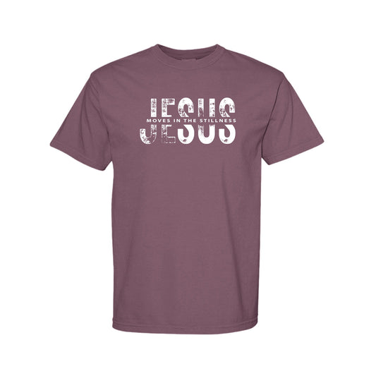 Jesus Moves in the Stillness Christian T-Shirt | Be Still Psalm 46:10 - ClaimedbyGodDesigns