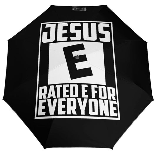 Jesus Rated E For Everyone Christian Umbrella - ClaimedbyGodDesigns