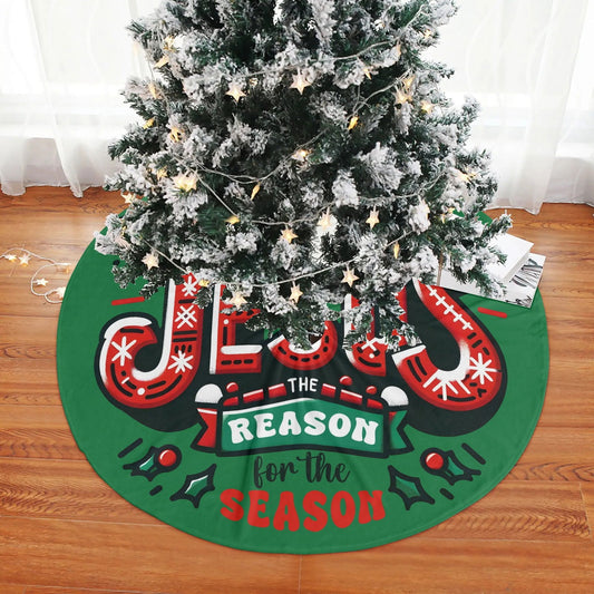 Jesus The Reason For the Season Christian Christmas Tree Skirt - ClaimedbyGodDesigns