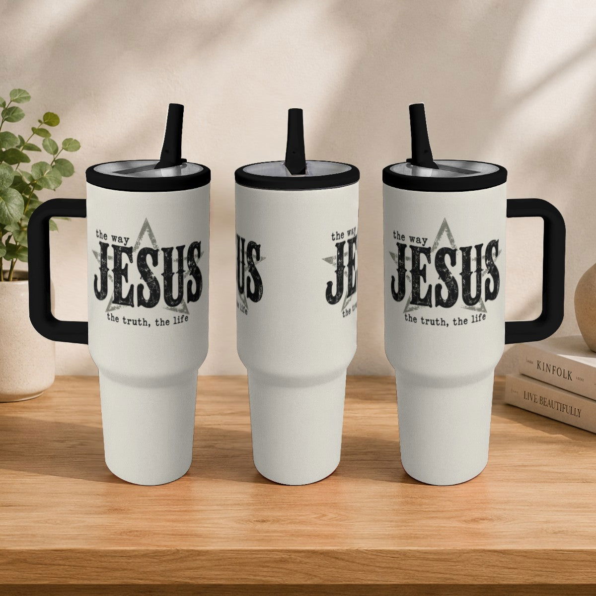 Jesus The Way The Truth The Life Christian 40oz Tumbler - ClaimedbyGodDesigns