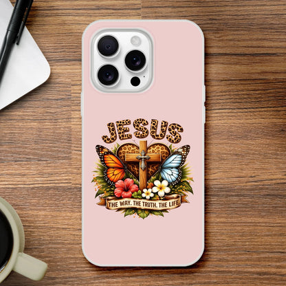 Jesus The Way The Truth The Life Christian Flexi Phonecase For Iphones - ClaimedbyGodDesigns