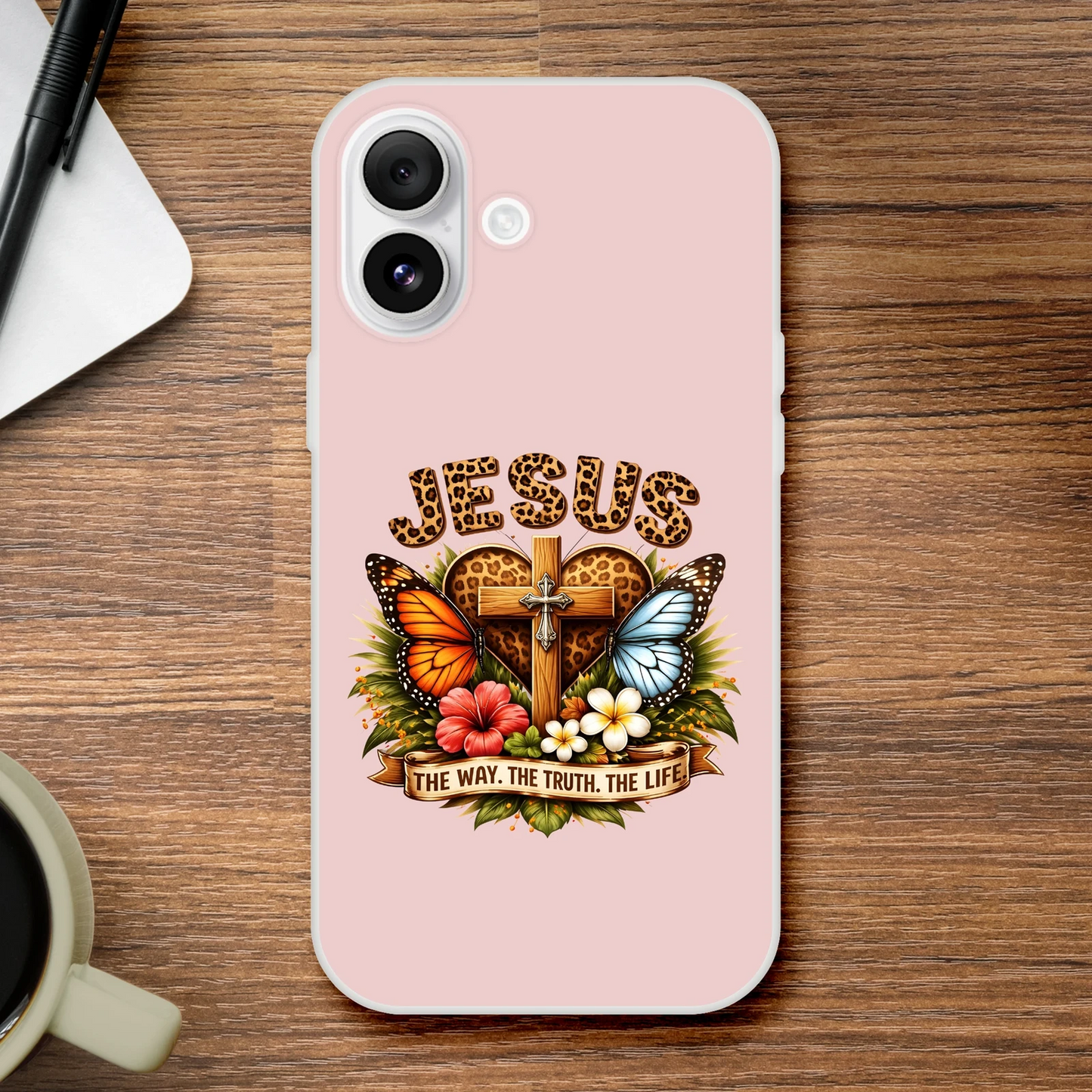 Jesus The Way The Truth The Life Christian Flexi Phonecase For Iphones - ClaimedbyGodDesigns