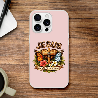 Jesus The Way The Truth The Life Christian Flexi Phonecase For Iphones - ClaimedbyGodDesigns