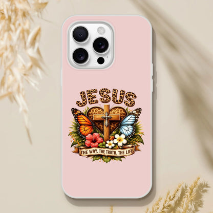 Jesus The Way The Truth The Life Christian Flexi Phonecase For Iphones - ClaimedbyGodDesigns