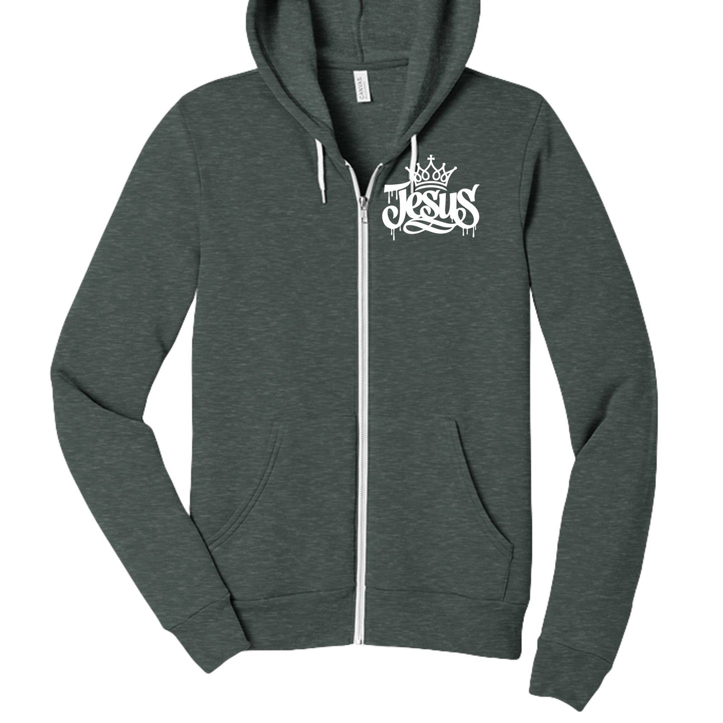 Jesus Unisex Christian Full-zip Hooded Sweatshirt - ClaimedbyGodDesigns