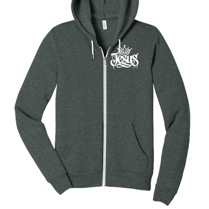 Jesus Unisex Christian Full-zip Hooded Sweatshirt - ClaimedbyGodDesigns