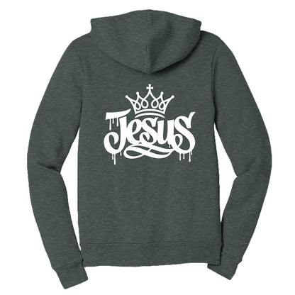 Jesus Unisex Christian Full-zip Hooded Sweatshirt - ClaimedbyGodDesigns