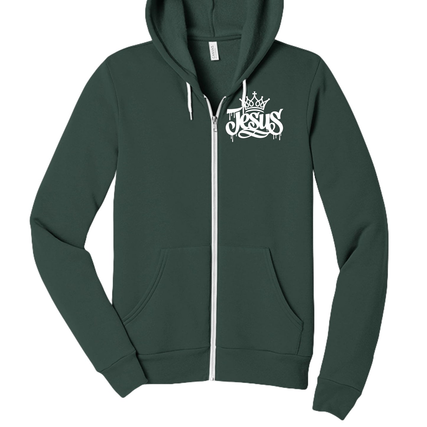 Jesus Unisex Christian Full-zip Hooded Sweatshirt - ClaimedbyGodDesigns