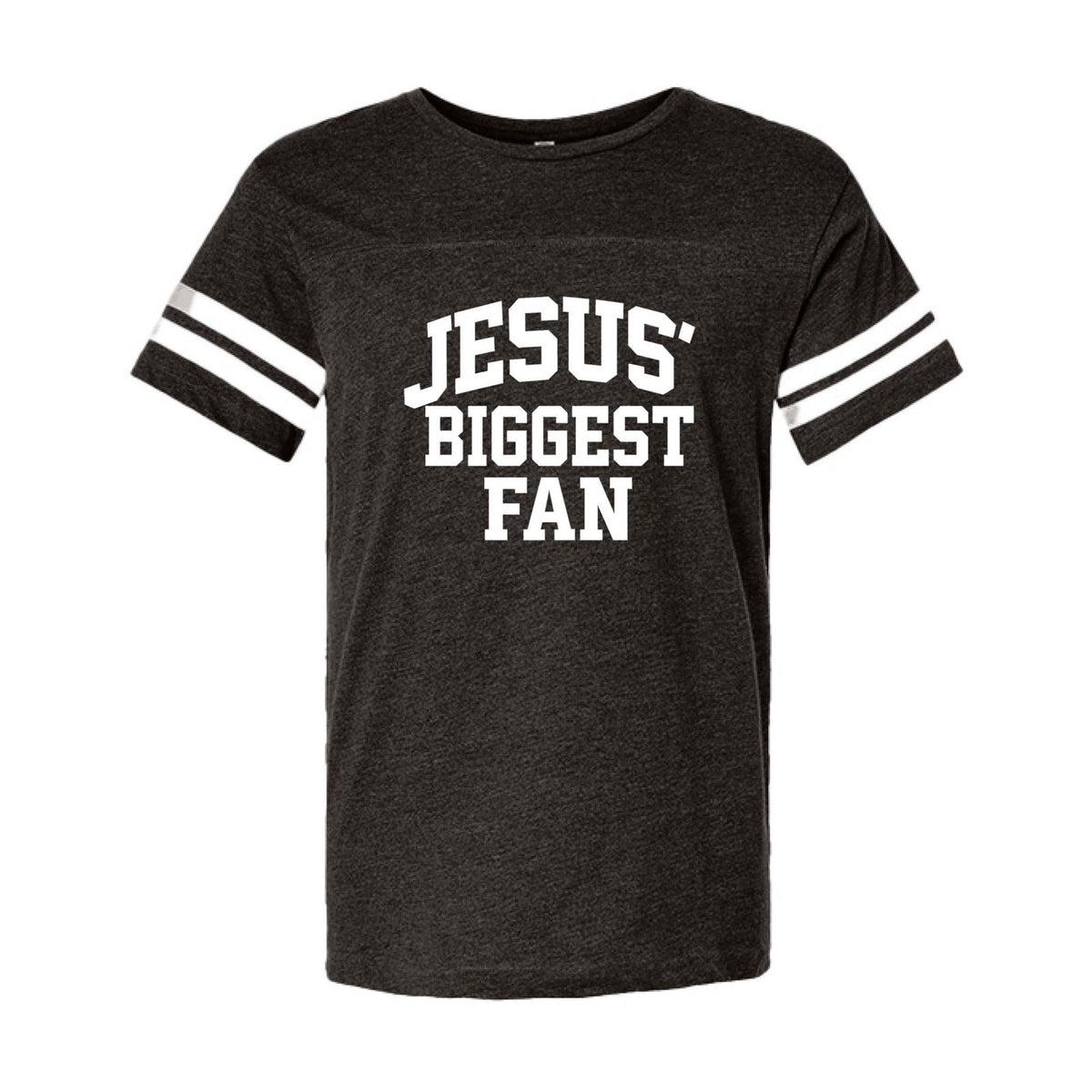 Jesus' Biggest Fan Men's Christian Football Fine Jersey T-shirt - ClaimedbyGodDesigns