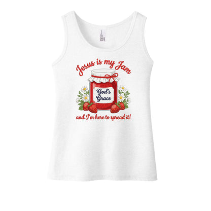 Jesus Is My Jam Youth Christian Tank - top - ClaimedbyGodDesigns