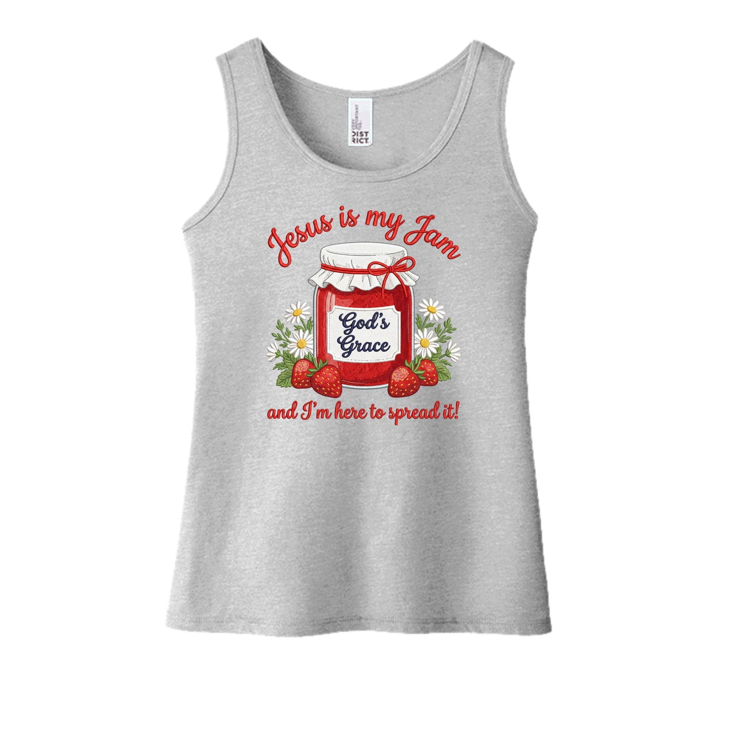 Jesus Is My Jam Youth Christian Tank - top - ClaimedbyGodDesigns