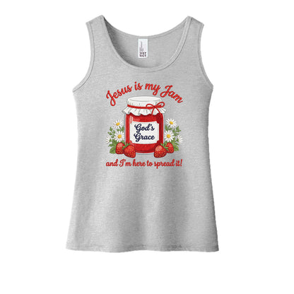 Jesus Is My Jam Youth Christian Tank - top - ClaimedbyGodDesigns