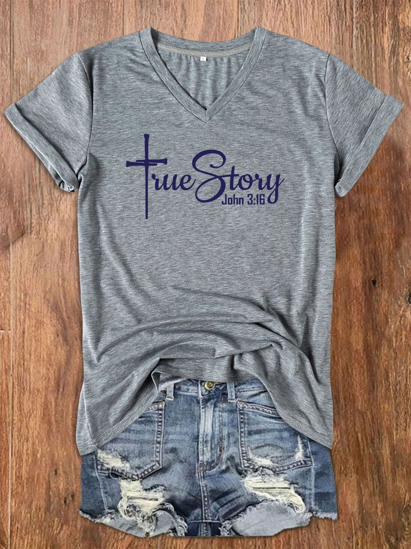 John 3:16 True Story Women's Christian T-shirt - ClaimedbyGodDesigns