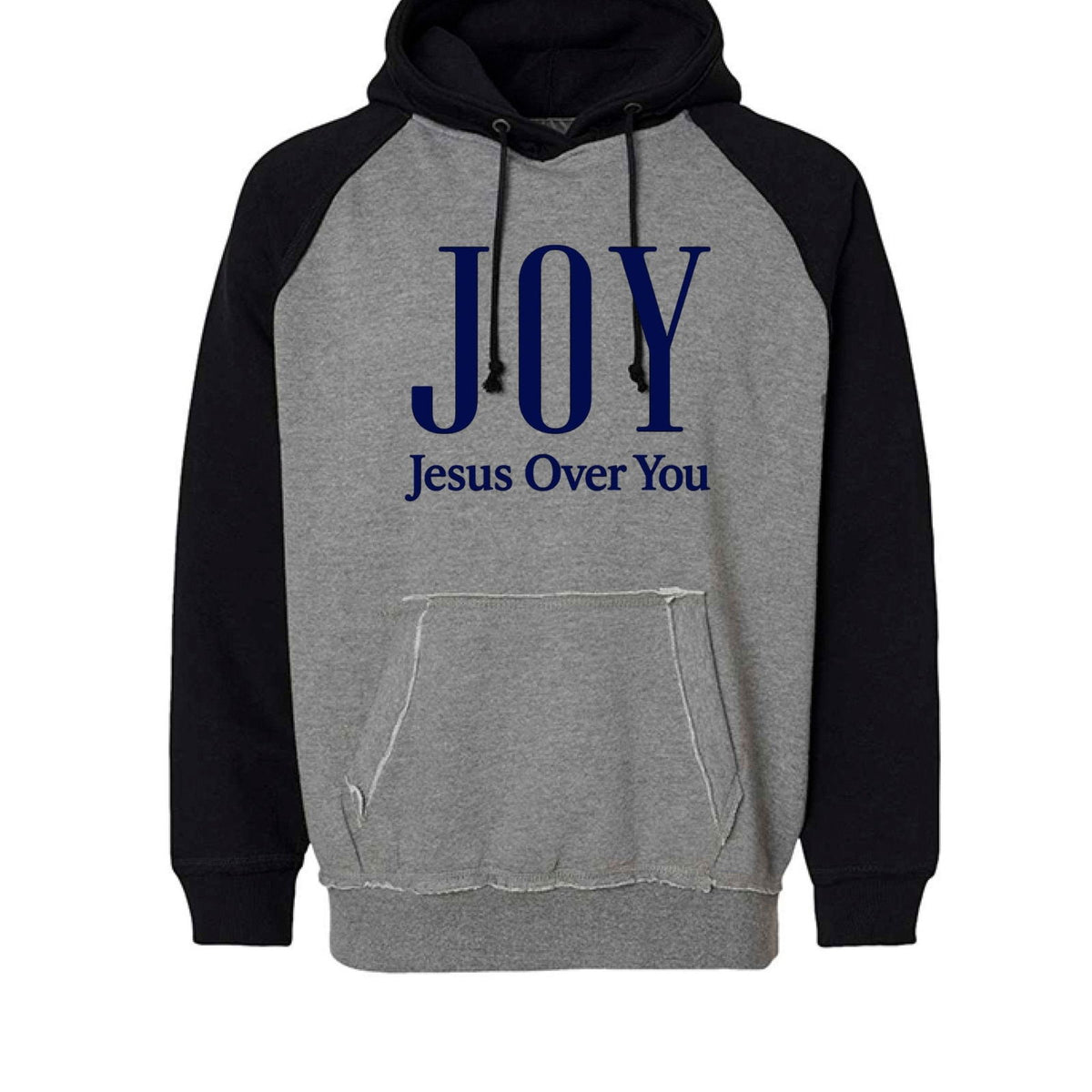 Joy Jesus Over You Unisex Christian Vintage Heather Pullover Hooded Sweatshirt - ClaimedbyGodDesigns
