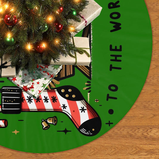 Joy To The World Christian Christmas Tree Skirt - ClaimedbyGodDesigns