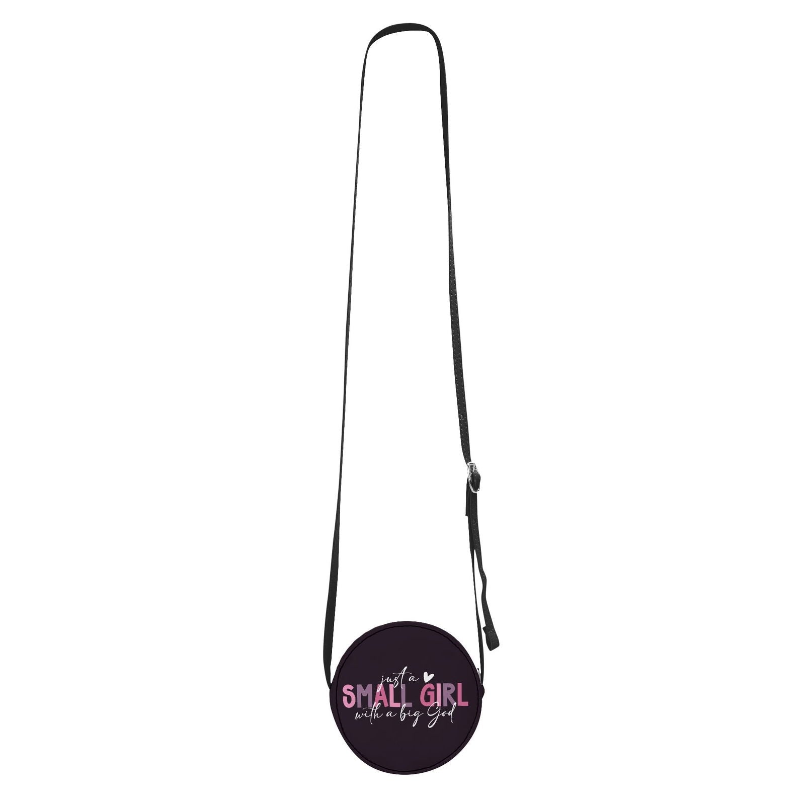 Just A Small Girl Christian Kids PU Small Round Bag Children Purse - ClaimedbyGodDesigns