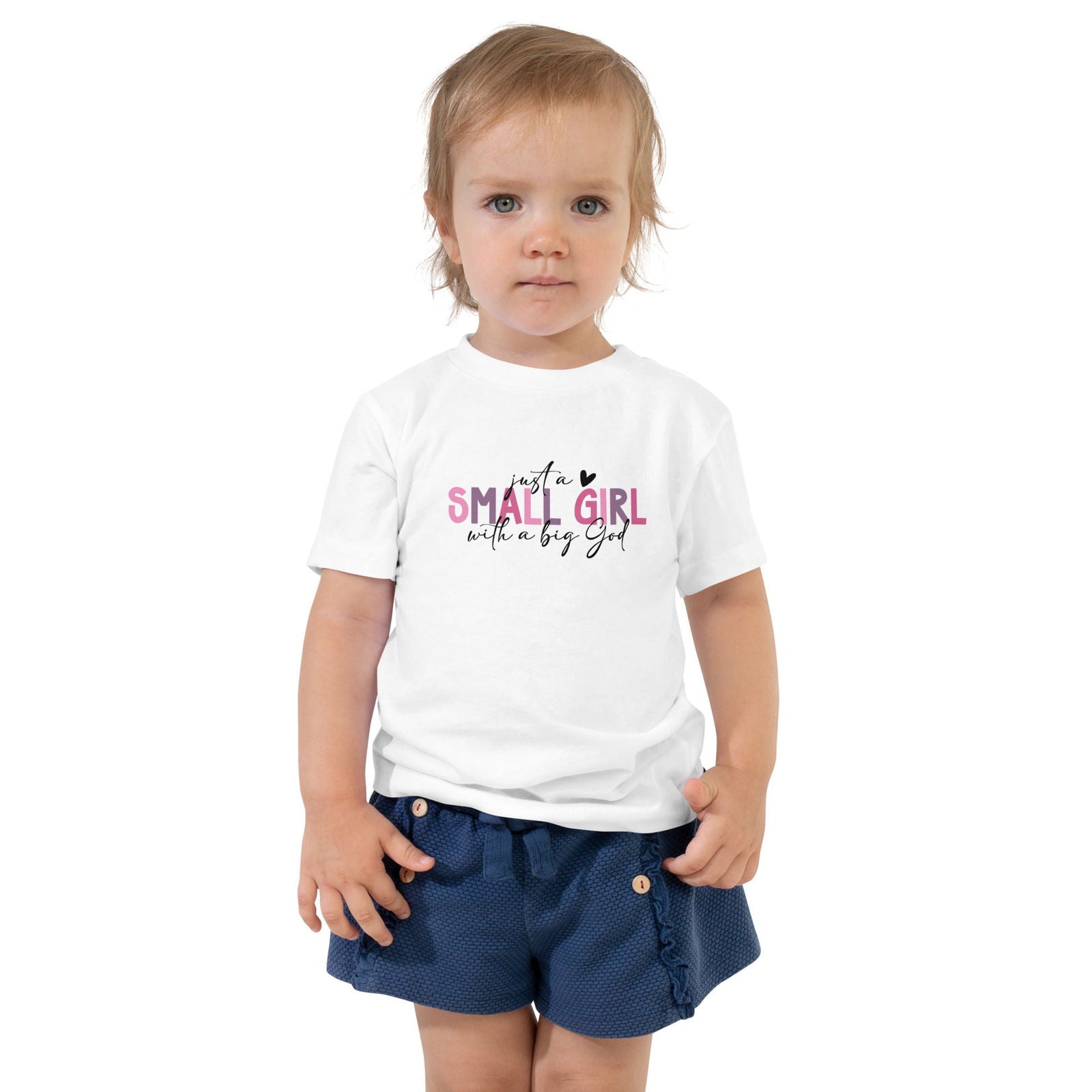 Just A Small Girl Christian Toddler Short Sleeve T-shirt - ClaimedbyGodDesigns
