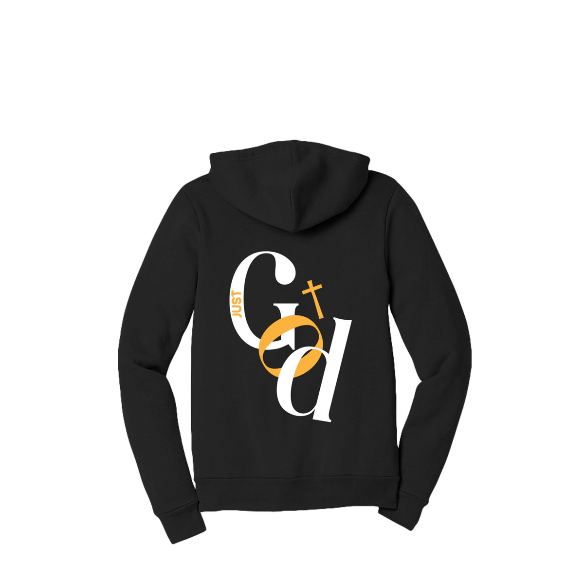 Just God Unisex Christian Full-Zip Hooded Sweatshirt - ClaimedbyGodDesigns