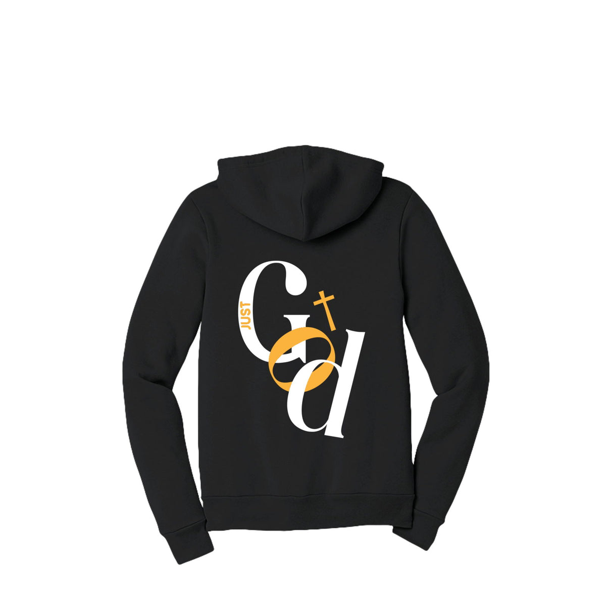 Just God Unisex Christian Full-Zip Hooded Sweatshirt - ClaimedbyGodDesigns