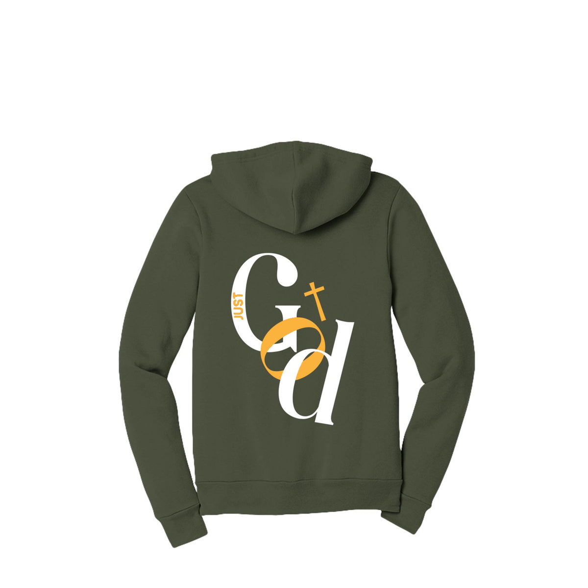 Just God Unisex Christian Full-Zip Hooded Sweatshirt - ClaimedbyGodDesigns