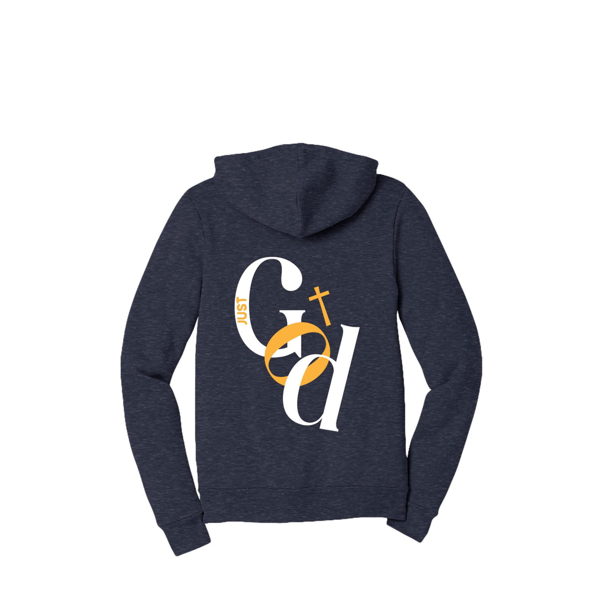 Just God Unisex Christian Full-Zip Hooded Sweatshirt - ClaimedbyGodDesigns
