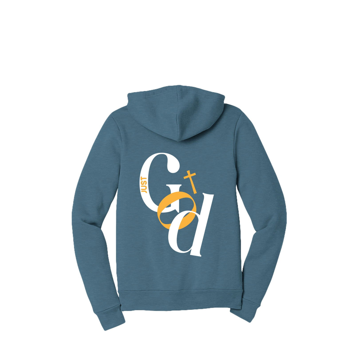 Just God Unisex Christian Full-Zip Hooded Sweatshirt - ClaimedbyGodDesigns
