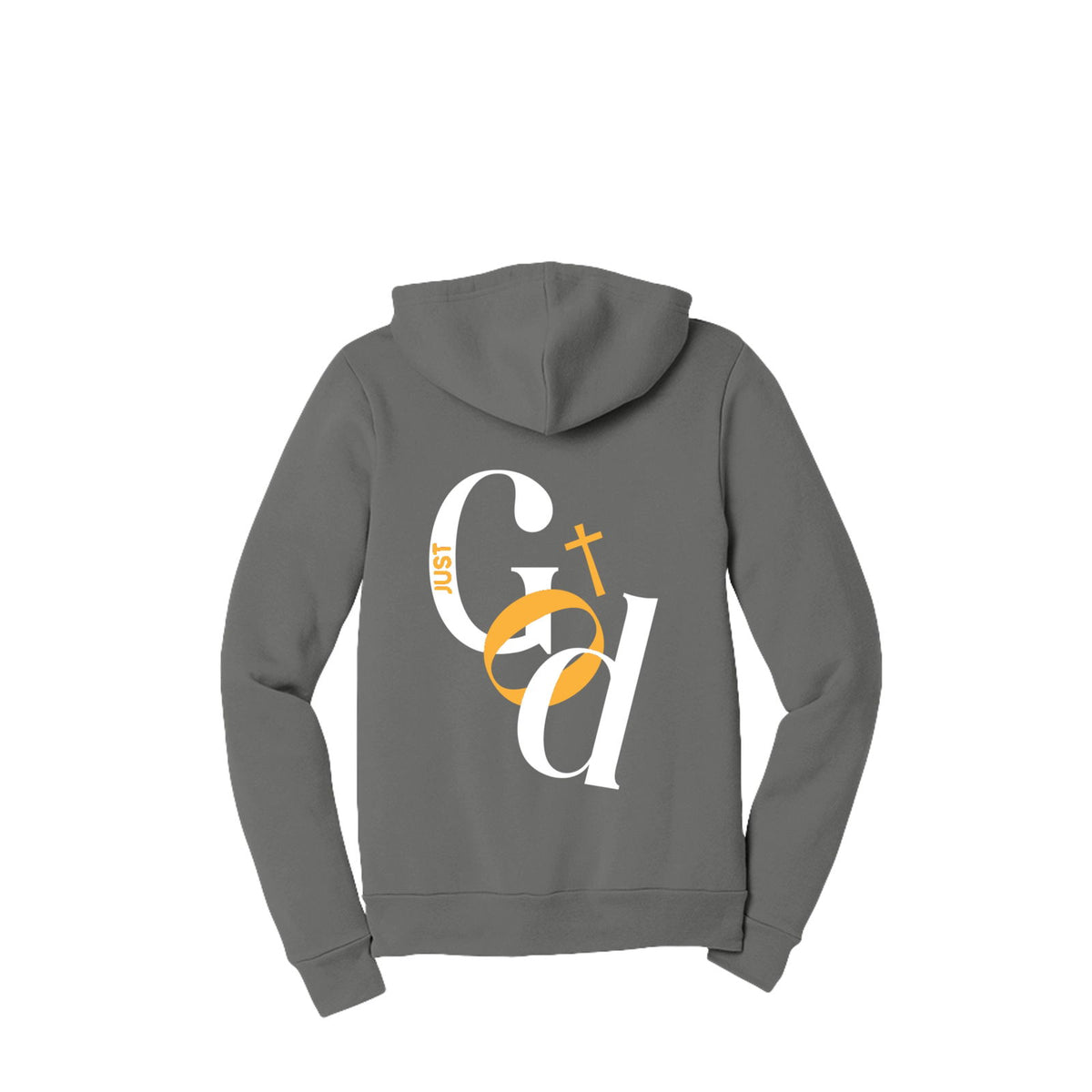 Just God Unisex Christian Full-Zip Hooded Sweatshirt - ClaimedbyGodDesigns