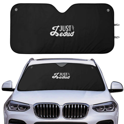 Just Jesus Car Sunshade Christian Car Accessories - ClaimedbyGodDesigns