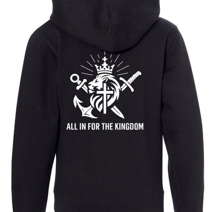 KINGDOM FORCES — SEAL DIVISION
Youth Full‑Zip Christian Hooded Sweatshirt - ClaimedbyGodDesigns
