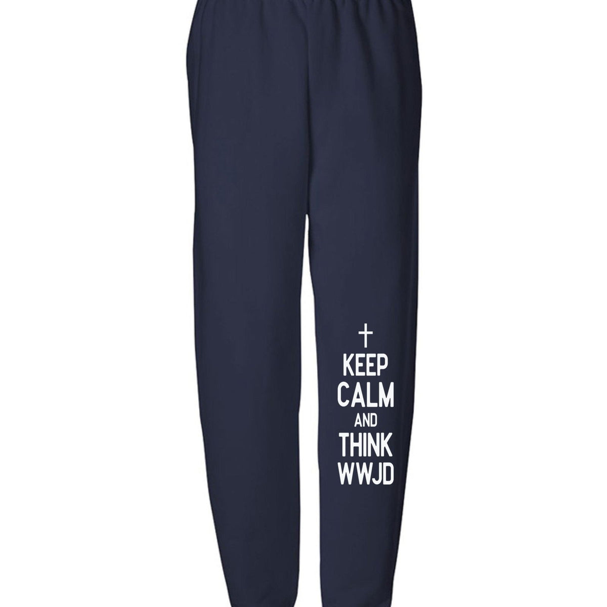 Keep Calm And Think WWJD Youth Christian Sweatpants - ClaimedbyGodDesigns