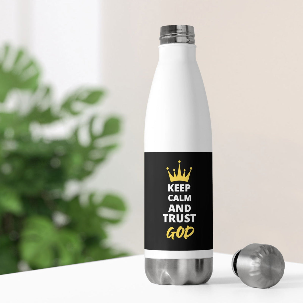 Keep Calm And Trust God Christian Insulated Bottle - ClaimedbyGodDesigns